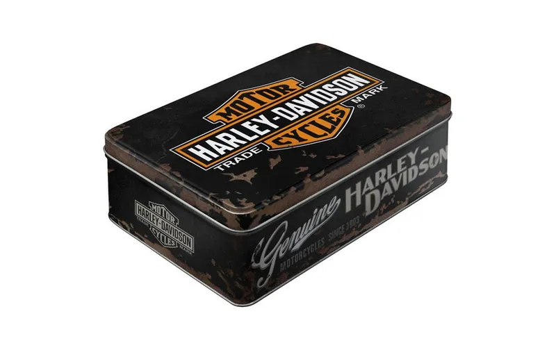 Nostalgic Art Vorratsdose Harley Davidson 3 l, Schwarz/Orange/Weiss