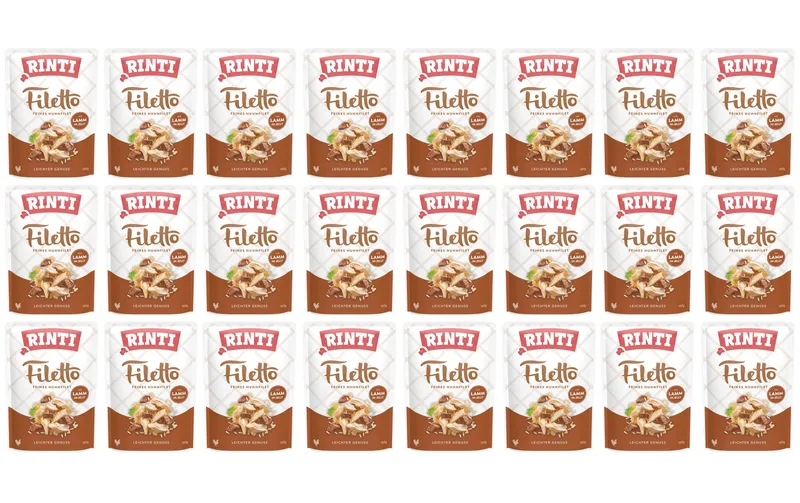 Rinti Nassfutter Filetto Huhn + Lamm in Jelly, 24 x 100 g
