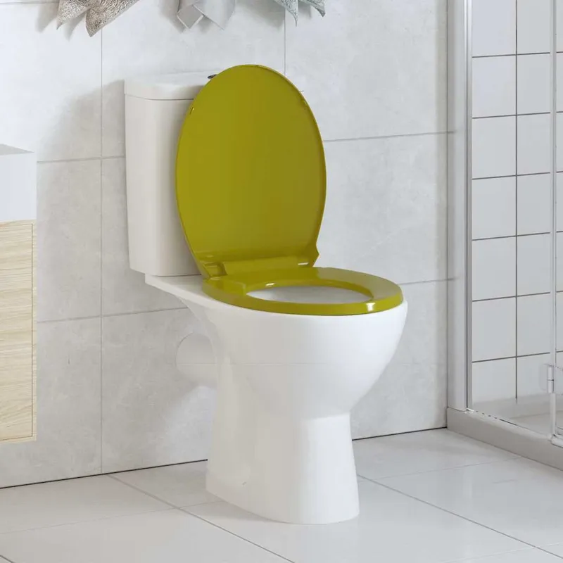 Toilettensitz mit Absenkautomatik Grün Oval
