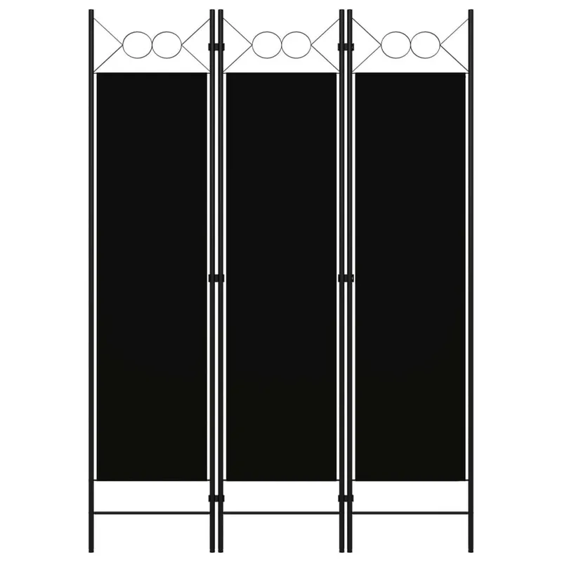3-tlg. Raumteiler nero 120 x 180 cm