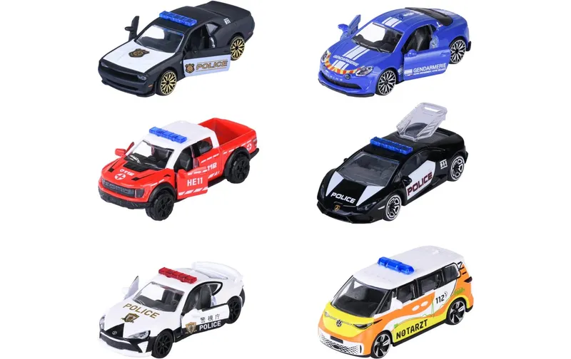 Majorette Rescue World Premium Cars, 6-sort. Metall, mehrfarbig