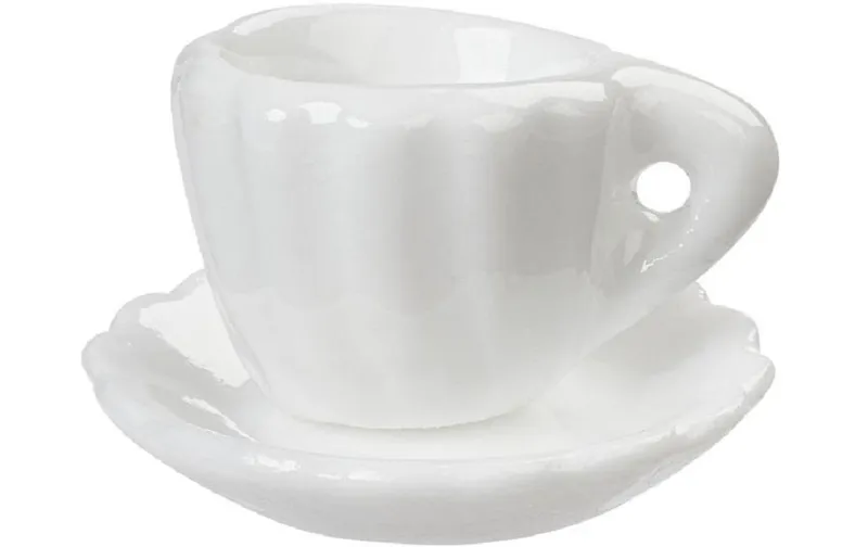 HobbyFun Mini-Utensilien tasse à café blanc