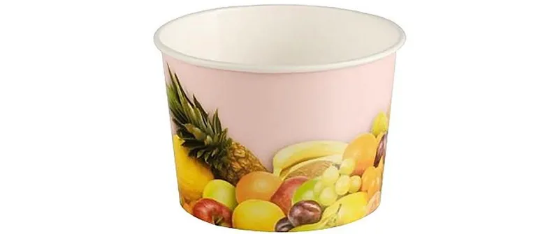 Papstar Eisbecher TO GO FRÜCHTE 200 pezzi, Rosa