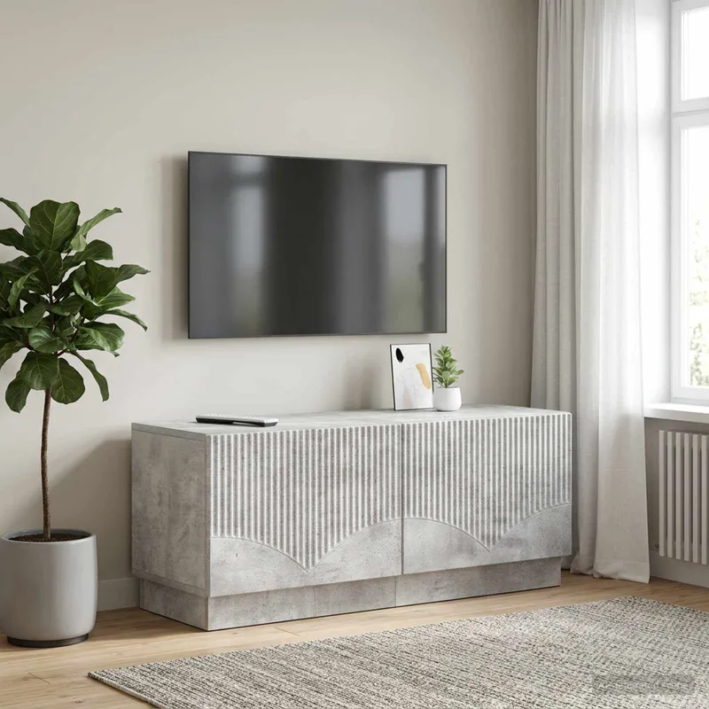 TV-Schrank Betongrau Holzwerkstoff