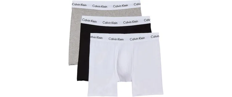 Calvin Klein Wäsche Boxer Brief 3Pk Weiss/Schwarz/Grau, M
