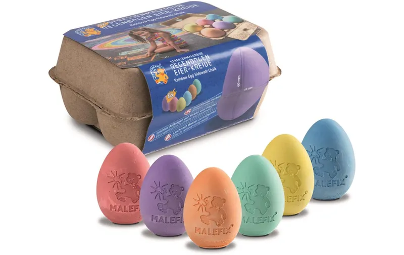 Pustefix Strassenmalkreide Regenbogen Eierkreide 6er Packung