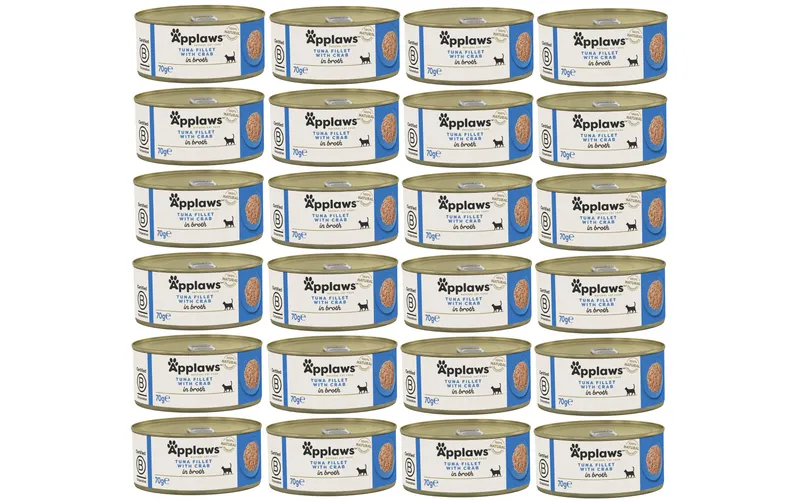 Applaws Nassfutter Dose Thunfischfilet & Krabben, 24 x 70 g