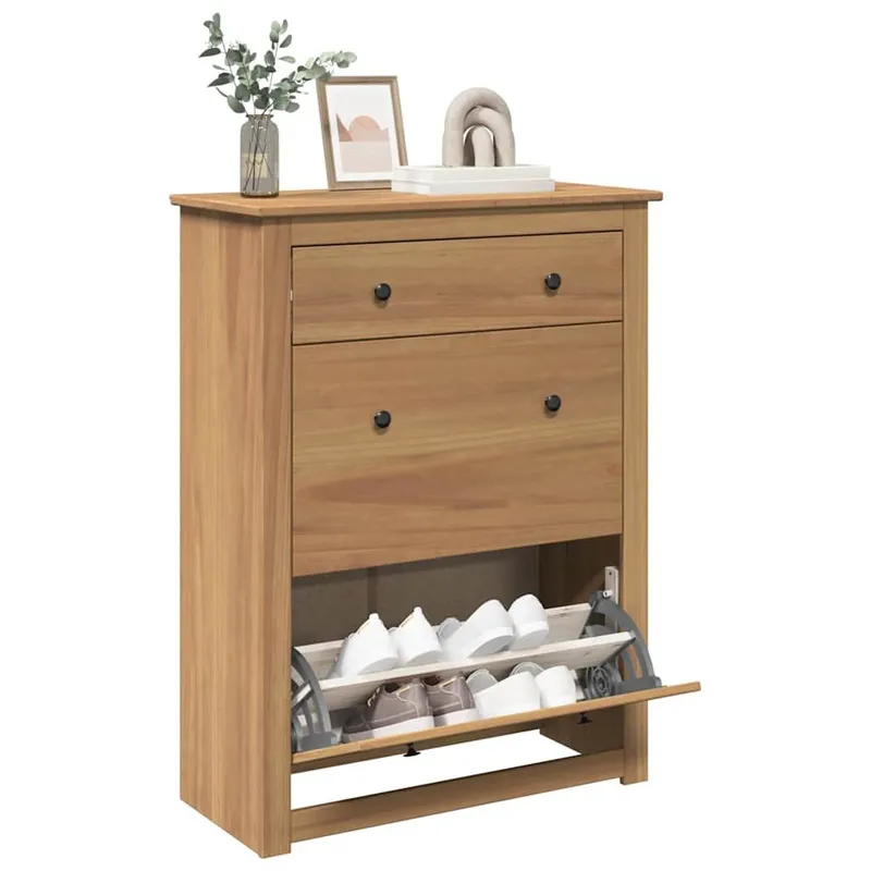 Schuhschrank PANAMA 80x35x105 cm Massivholz Kiefer