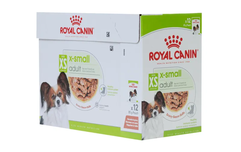 Royal Canin Nassfutter X-Small Adult Häppchen in Sauce, 12 x 85 g