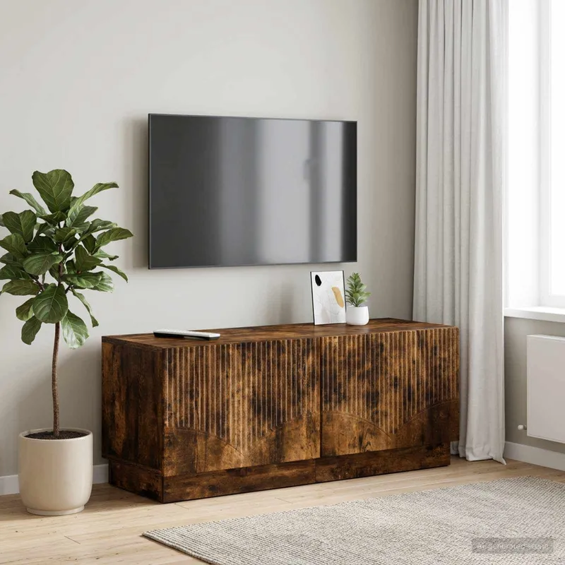 TV-Schrank Raucheiche Holzwerkstoff
