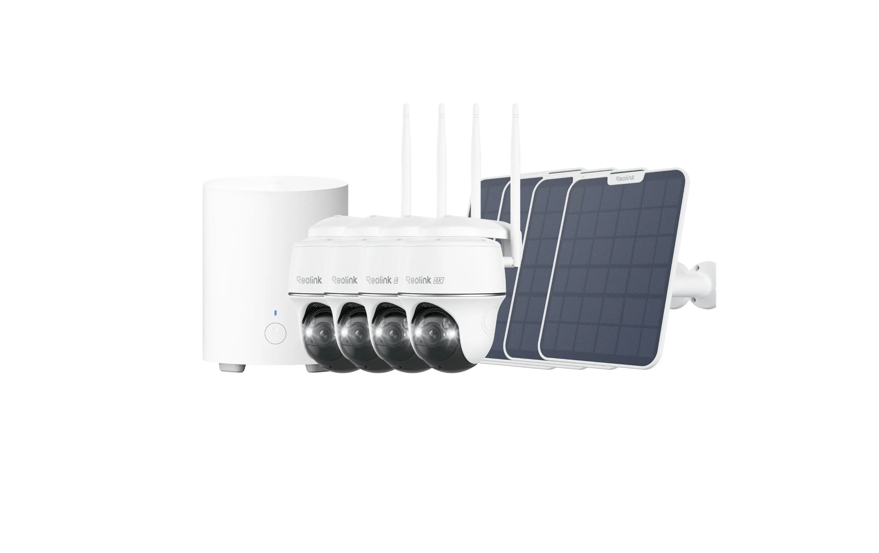 Reolink Überwachungsset 4x Argus B440 4x Solar panel + Hub mini