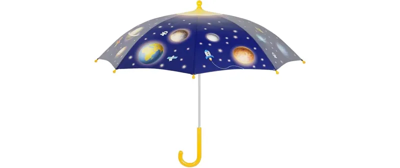 Esschert Design Kinderregenschirm Planeten Dunkelblau
