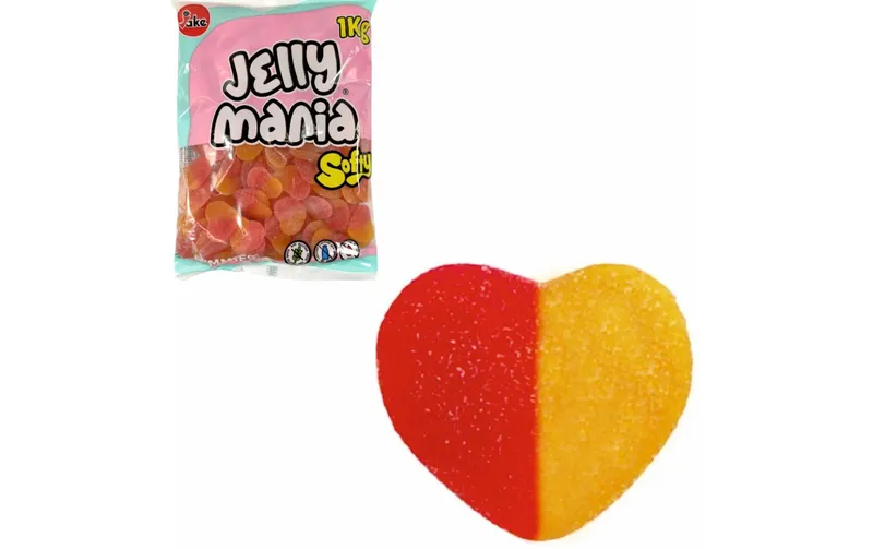 Jake Jellymania Cuori di Pesca Halal 1000 g