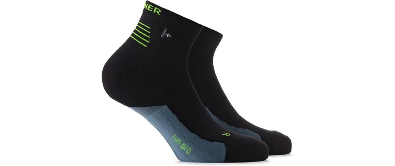 Rohner Socks Run Pro L/R Schwarz, Grösse 44-46