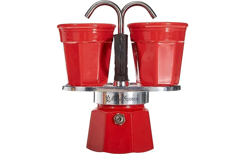 Bialetti Mini Express 2 Tassen, red