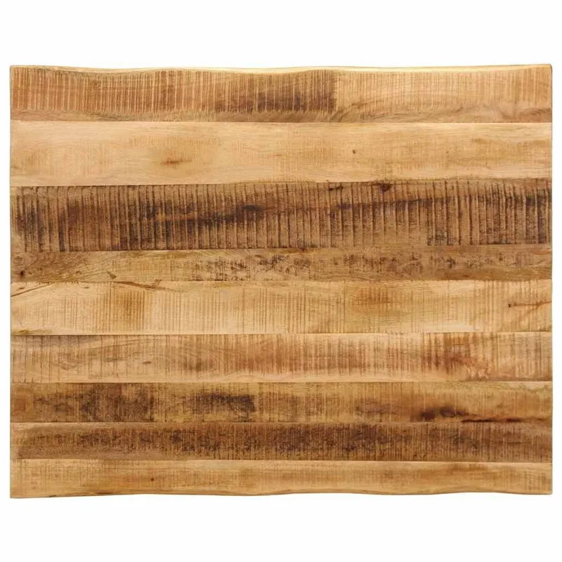Tischplatte con Baumkante 100x80x3,8 cm Raues Mango legno massiccio