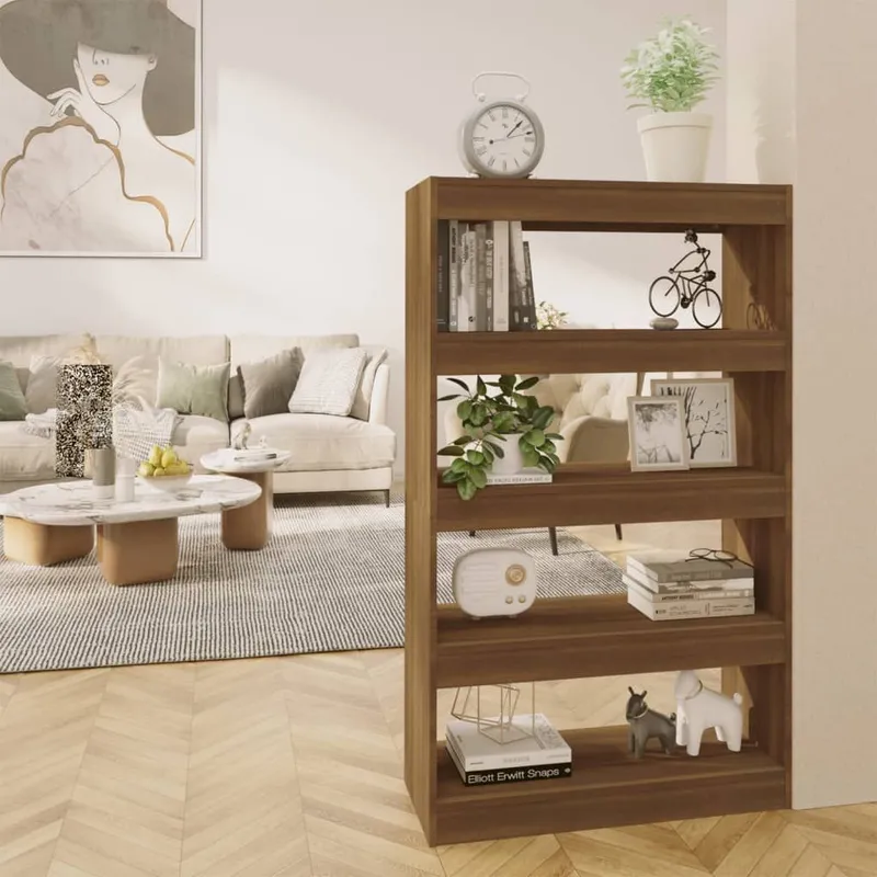 Bücherregal/Raumteiler brown Eichen-Optik 80x30x135 cm