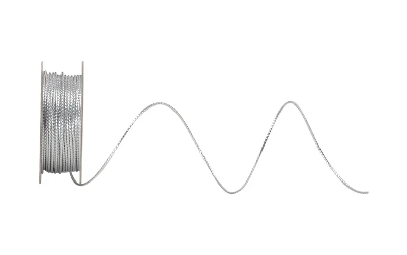 Spyk Kordelband Lurexa-Kordel 1 mm x 7 m, Silber