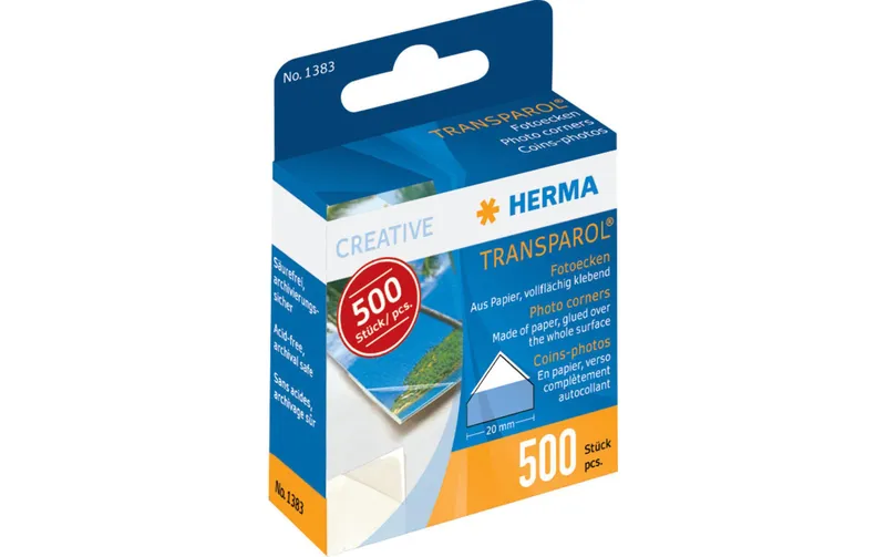 HERMA Fotoecken transparent, 500 pieces