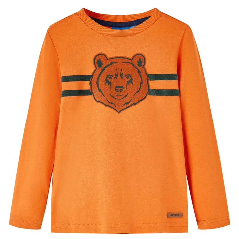 Kinder-Langarmshirt Dunkelorange 116