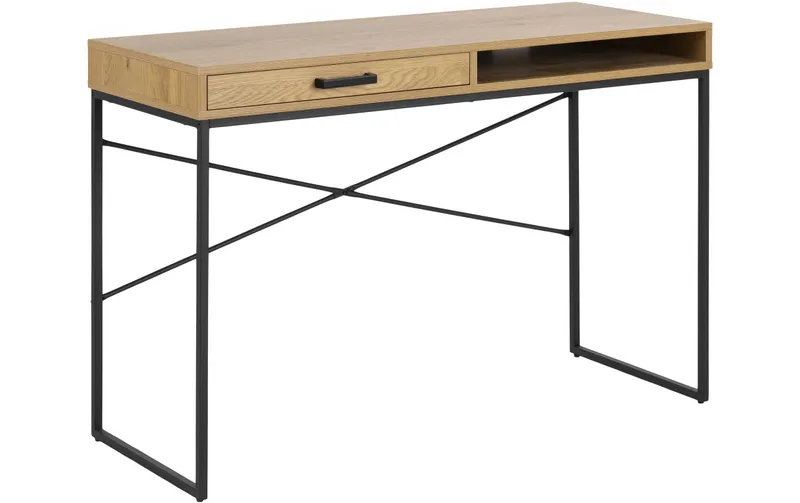 AC Design table Seaford, black matt / Wildoak matt