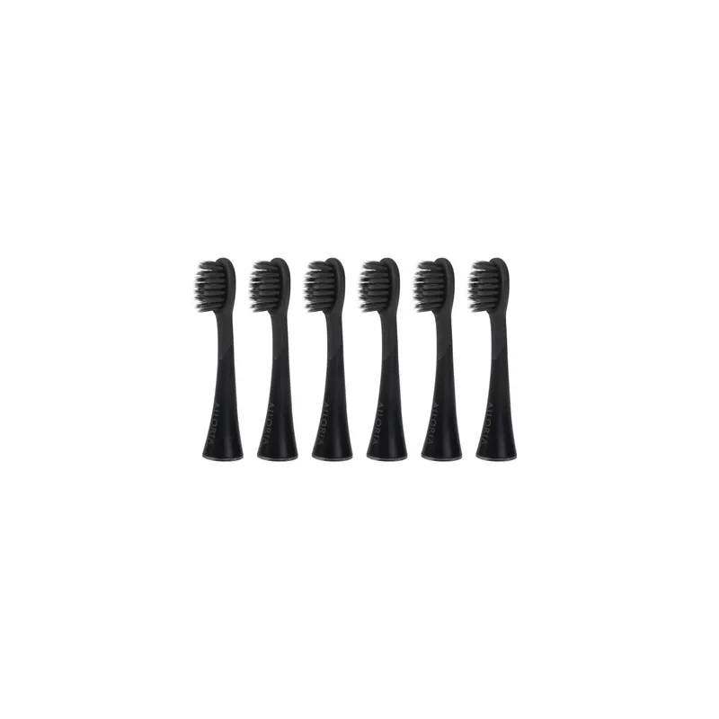 Ailoria Zahnbürstenkopf Shine Bright Charcoal noir, 6 pièces