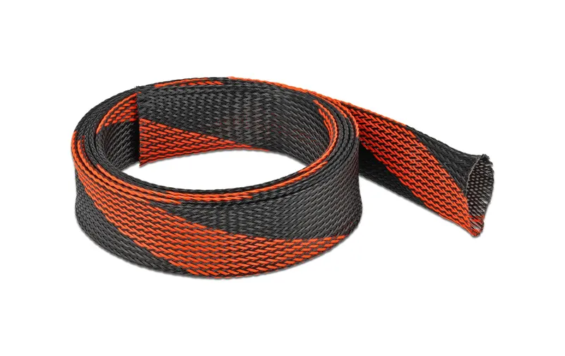Delock Kabelschlauch dehnbar, 2 m x 38 mm Schwarz Rot