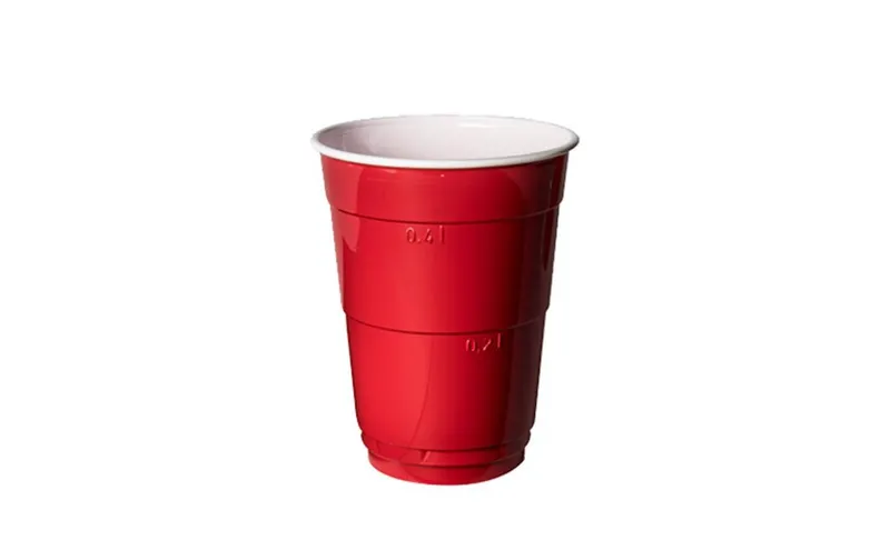 Papstar Einwegbecher 400 ml 10 pieces, red