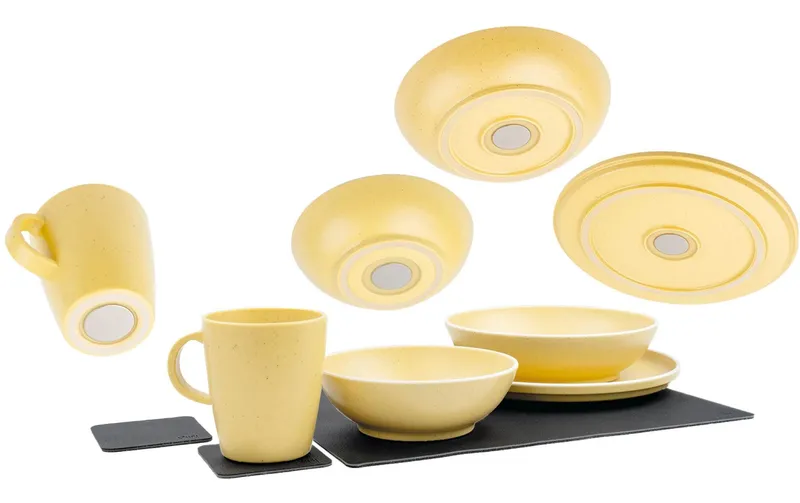 Silwy Magnet-Kunststoff-Geschirrset Dolomit Yellow