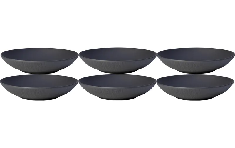 Villeroy & Boch Suppen- & Pastateller Manufacture 23.5 cm, 6 pièces, noir