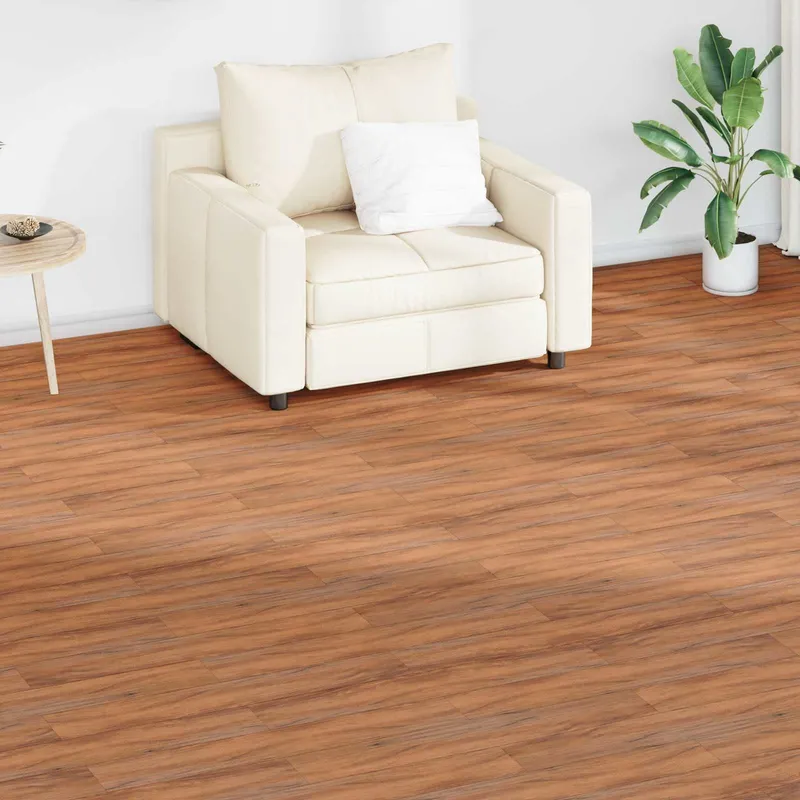 Planches de sol Naturel 2,51 m² 18 pièces PVC