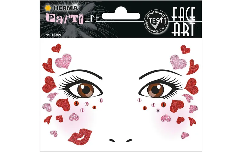 Herma Stickers Face Art Love, 1 Stück