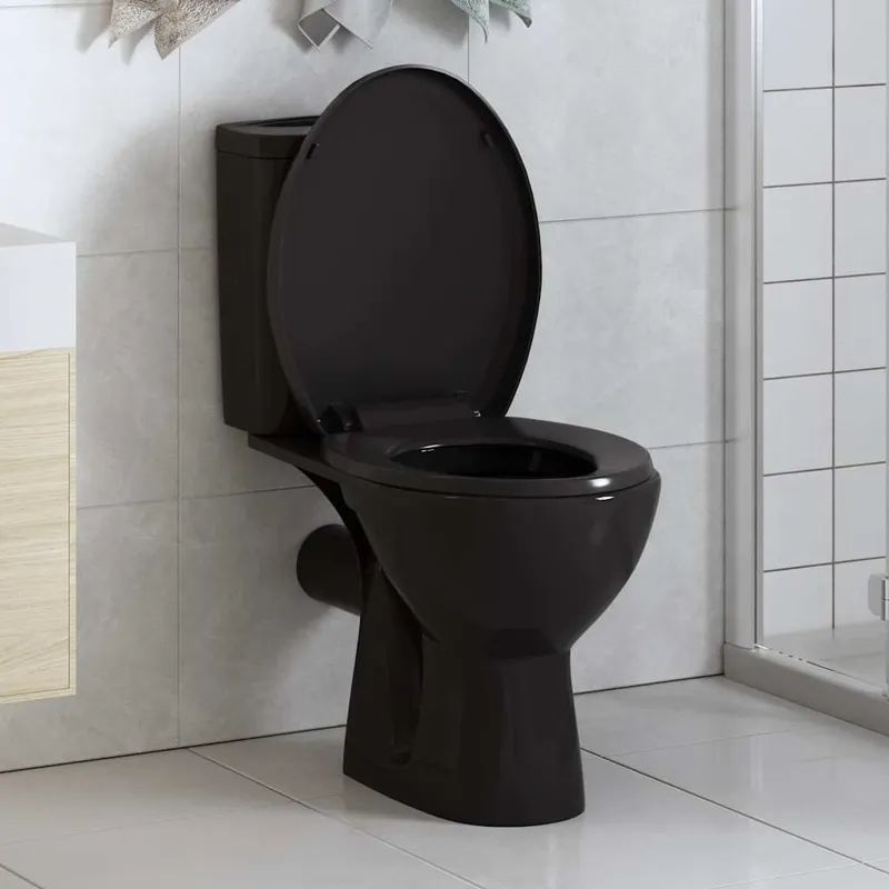 Toilettensitz con Absenkautomatik e Quick-Release nero