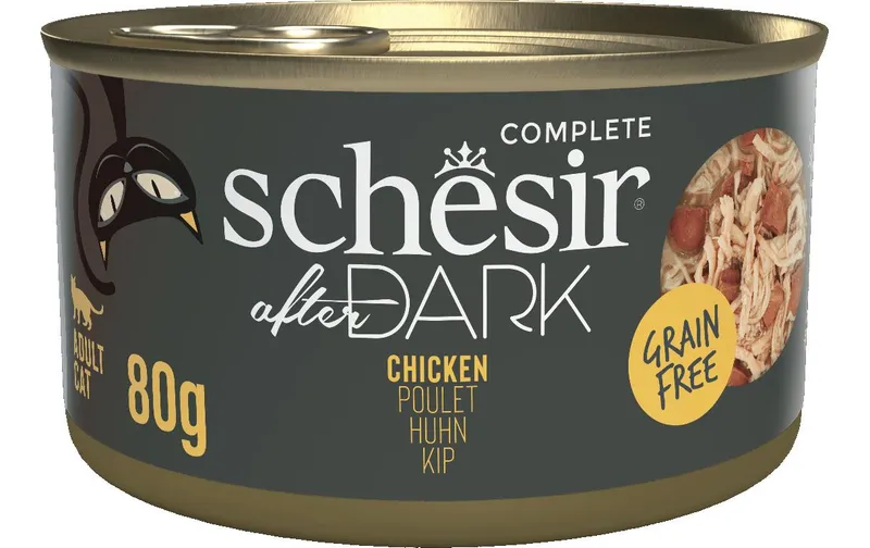 Schesir Nassfutter after Dark Complete Brühe Huhn, 80 g