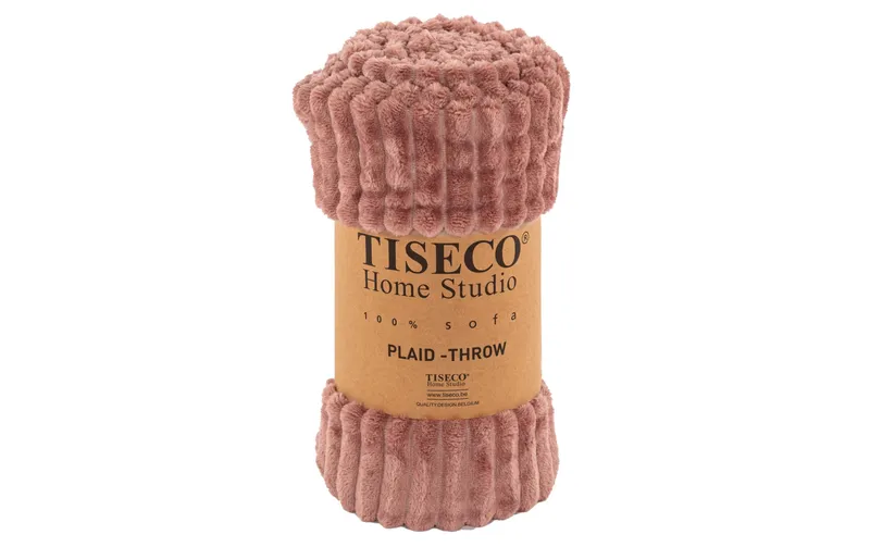 Tiseco Decke Ribble Mikroflanell 130 x 160 cm, Altrosa