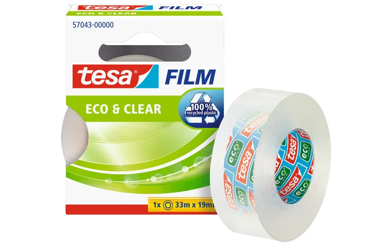 tesa Klebeband Eco&Clear 19 mm x 33 m, trasparente
