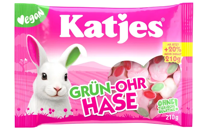 Katjes Gummibonbons Grün-Ohr Hase 210 g