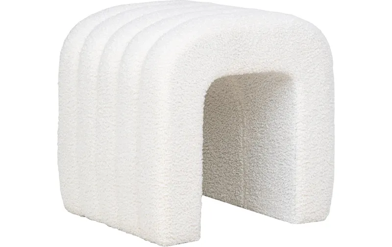 House Nordic Pouf Colma blanc