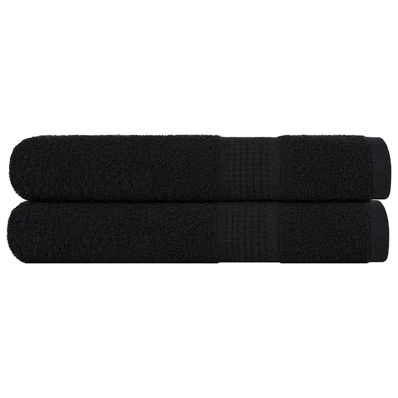 Serviettes de sauna FROGN 2 pcs noir 80x200 cm 360 g/m²