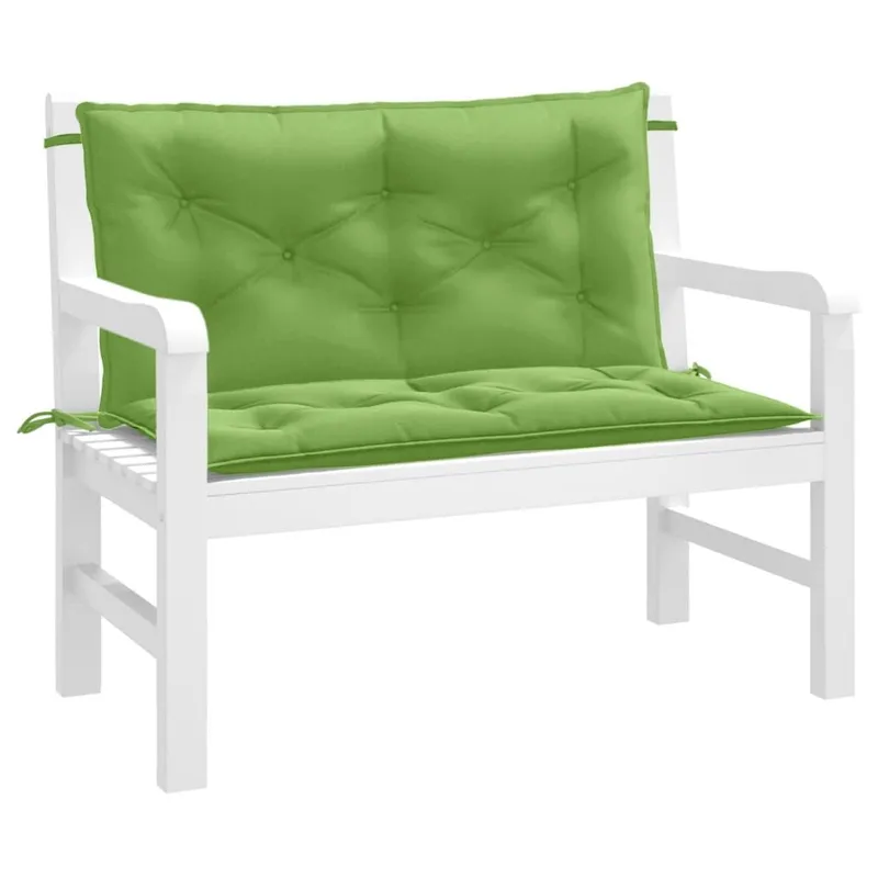 Gartenbank-Auflagen 2 Stk. Melange verde 100x50x7 cm tessuto