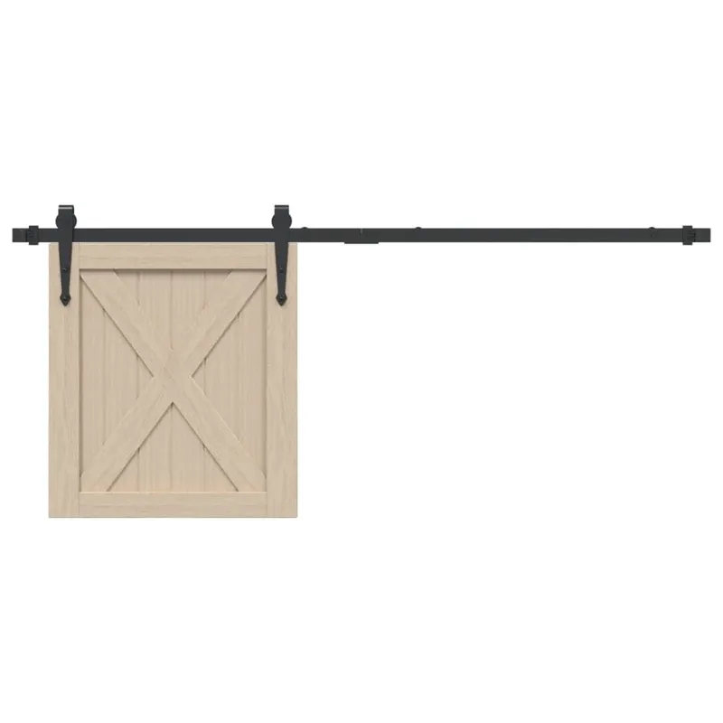 Kit mini de porte d'armoire coulissante 122 cm acier au carbone