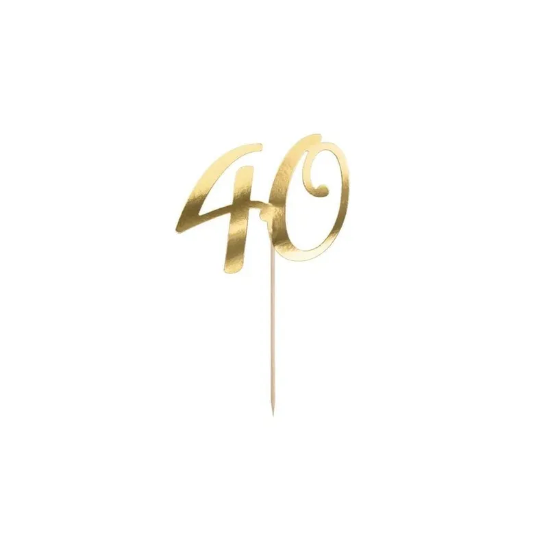 Partydeco 40 Gold Papier Holz