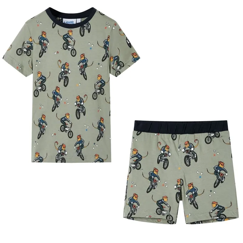 bambinipyjama con Kurzen Ärmeln Hellkhaki 116