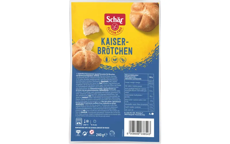 Dr.Schär Panini Kaiser senza glutine 240 g