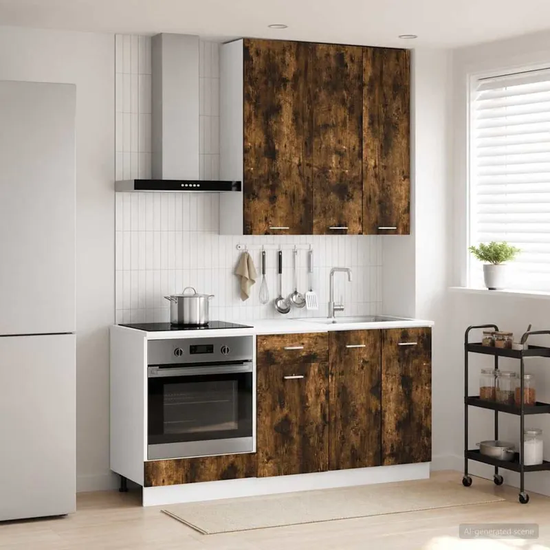 Kücheneinheit LYON 5 stk. Geräucherte Eiche derivato del legno