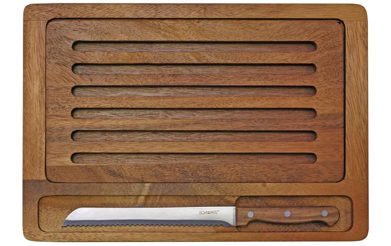 Heidi Cheese Line Brotschneidebrett Akazie 27 cm x 38 cm, marrone