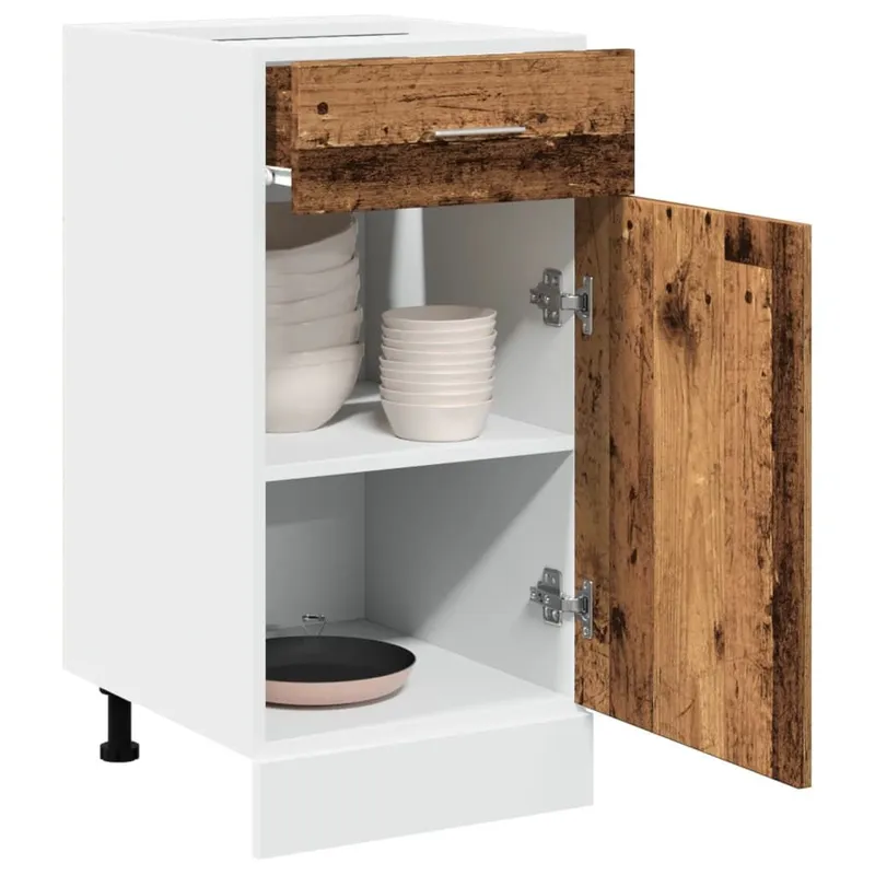 Schubunterschrank Lyon Altholz-Optik 40x46x81,5 cm Holzwerkstoff