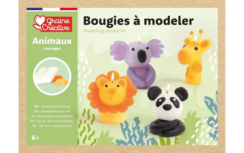 Graine Créative Graine Créative Modellierkerzen-Set Wildtiere Wildtiere