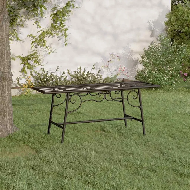 Baumbank 110 cm nero Stahl