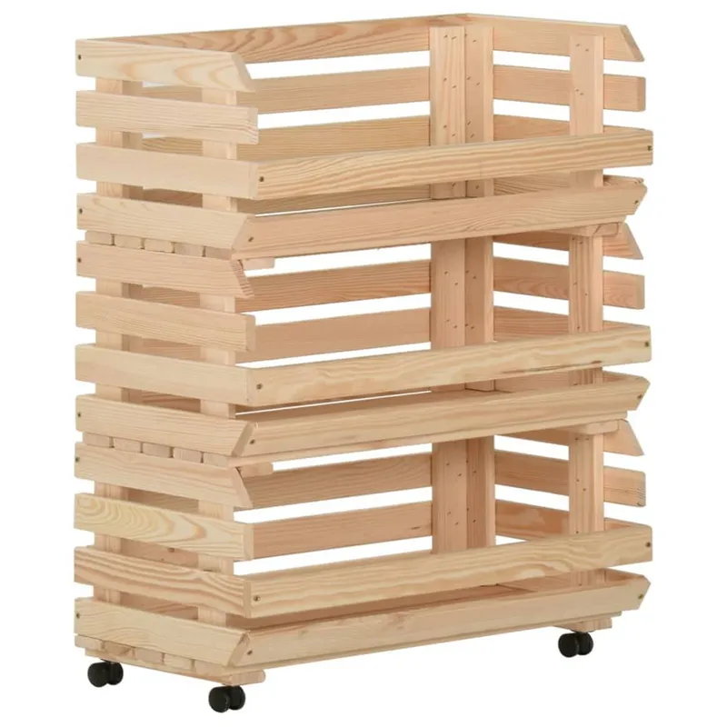 Gemüsewagen 77x30x80 cm legno massiccio pino